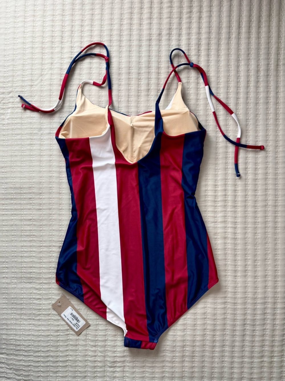 NEW Albion Fit the Liberty Stripe One Piece Swimsuit Large - Picture 5 of 9
